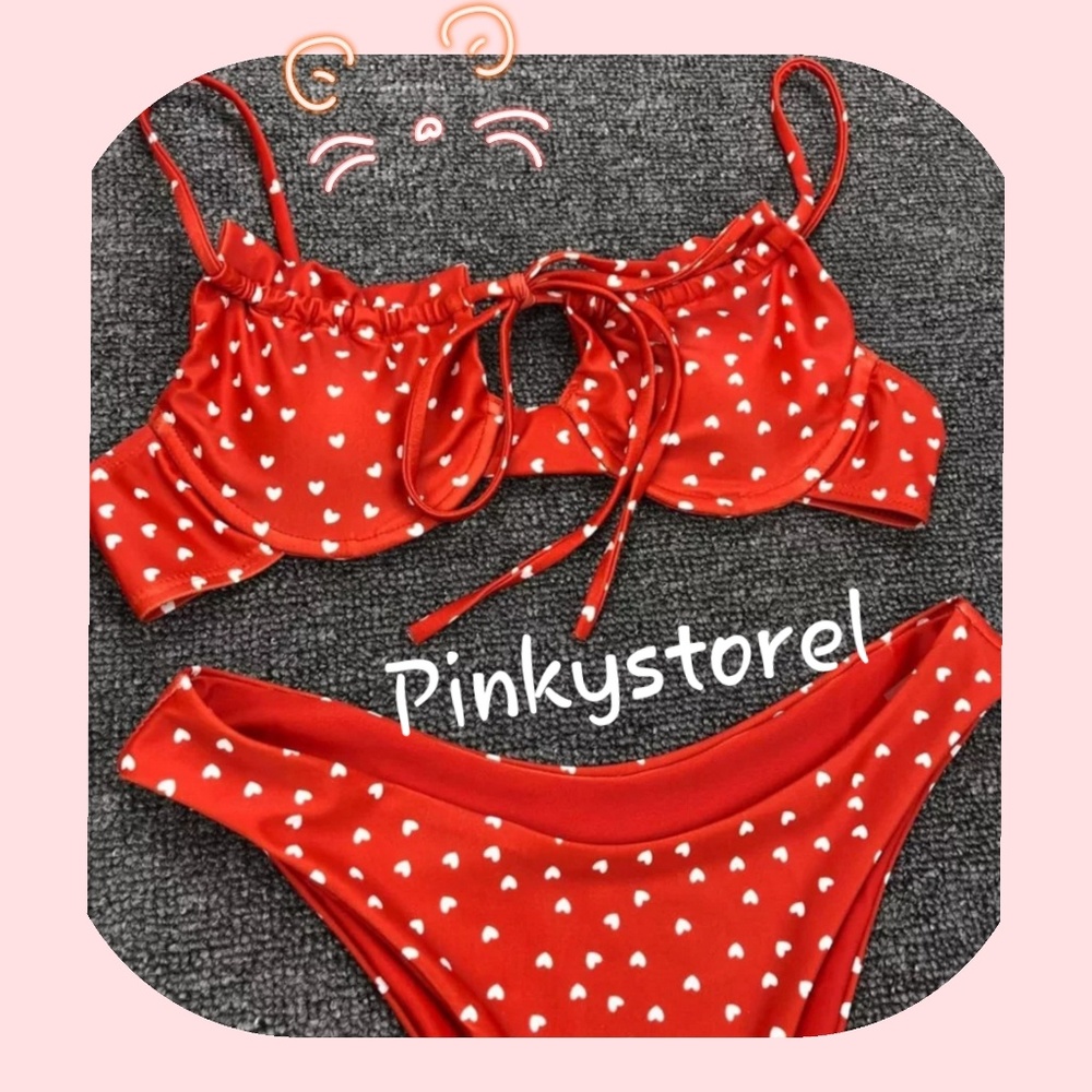 ❤New Heart Triangle Bikini ❤ - Picture 2 of 8